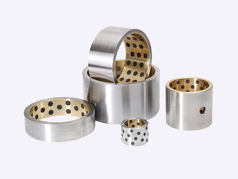 大型銅鋼復合軸套,鋼基銅塑復合軸套規格尺寸,型號參數